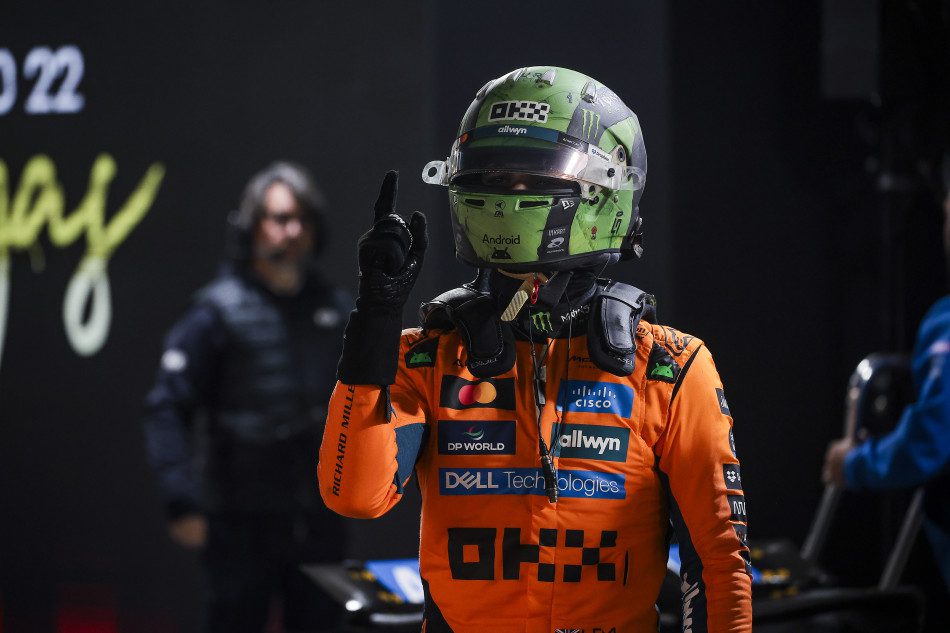 Norris conquista a pole em sessão com chuva em Las Vegas