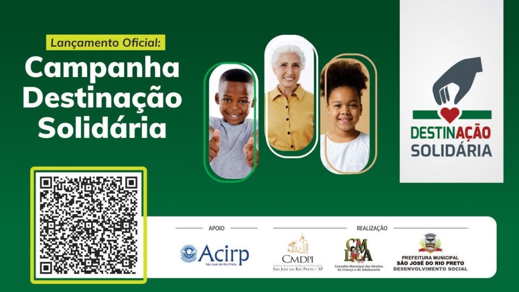 Prefeitura lança campanha Destinação Solidária para incentivar doações pelo Imposto de Renda