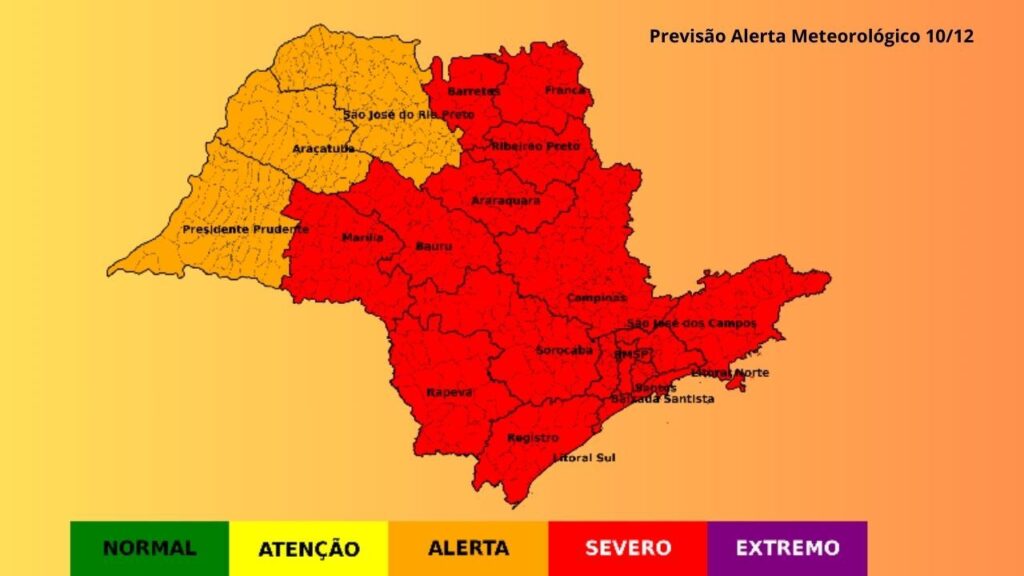 Defesa Civil alerta para chuvas fortes e pede atenção da população em Rio Preto
