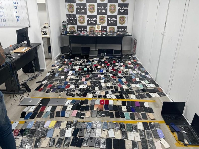 Polícia Civil de SP faz nova fase de operação contra quadrilha de celulares