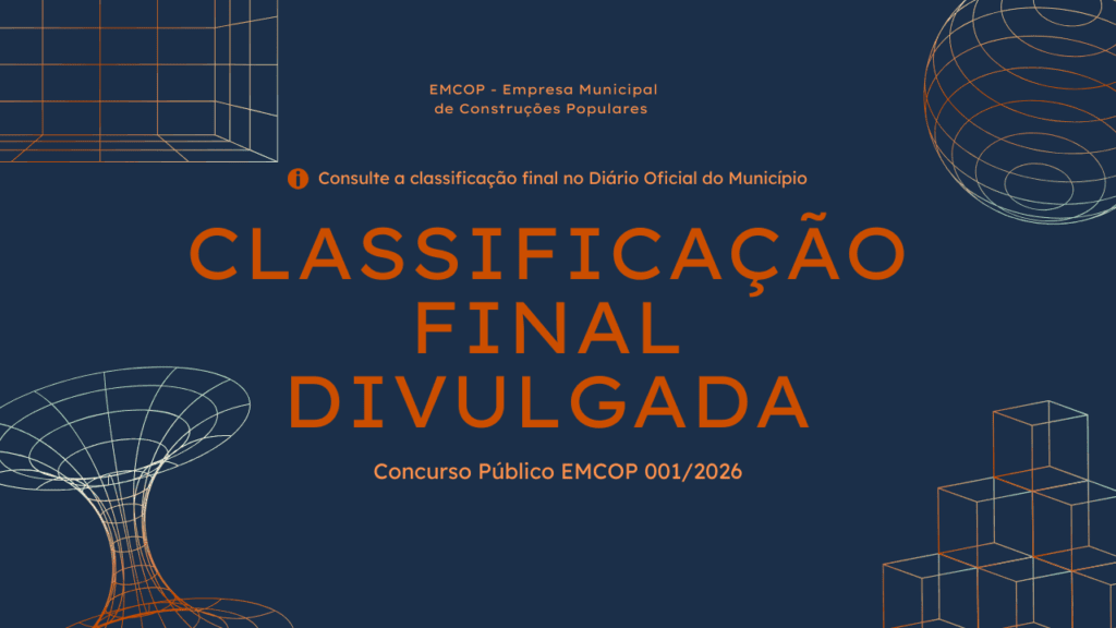 Emcop divulga resultado final de concurso com mais de 3 mil inscritos