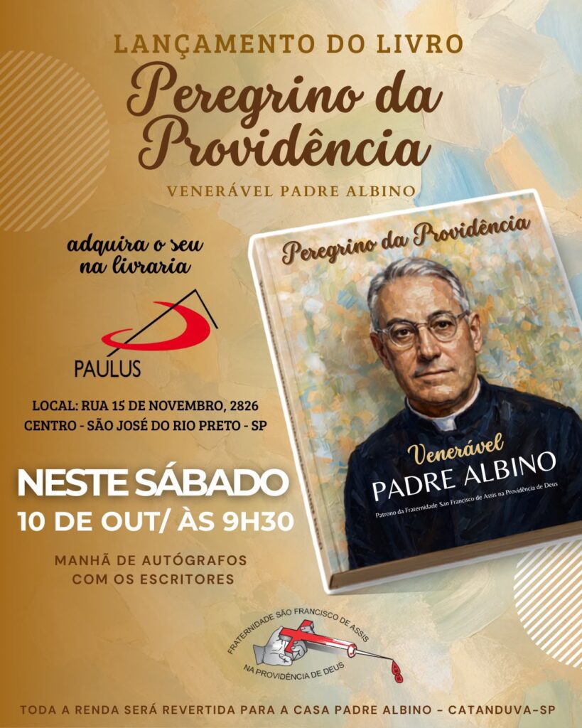 Livro sobre o Venerável Padre Albino será lançado neste sábado em Rio Preto